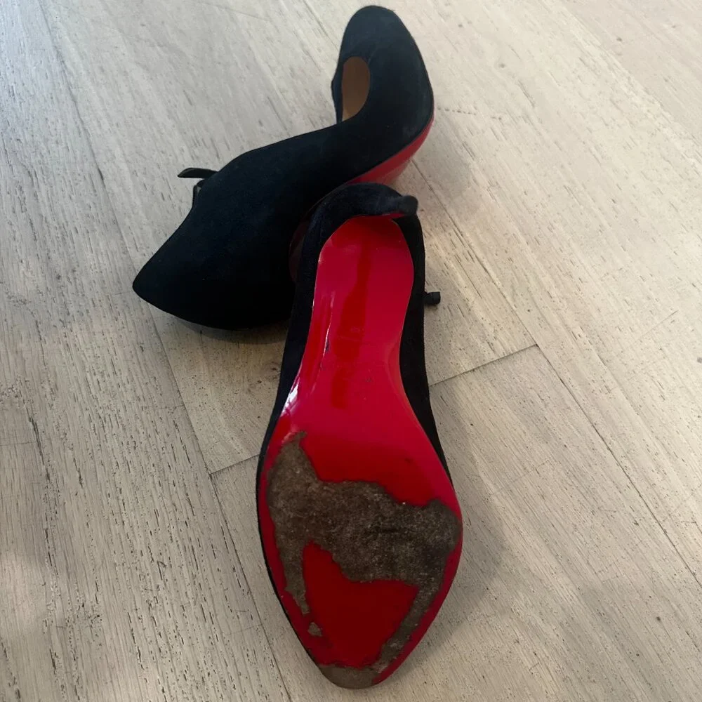 Christian Louboutin TPoppins SUEDE Pumps 100 mm - Picture 5 of 6